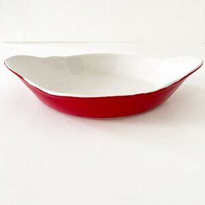 Red Oval Au Gratin Dish